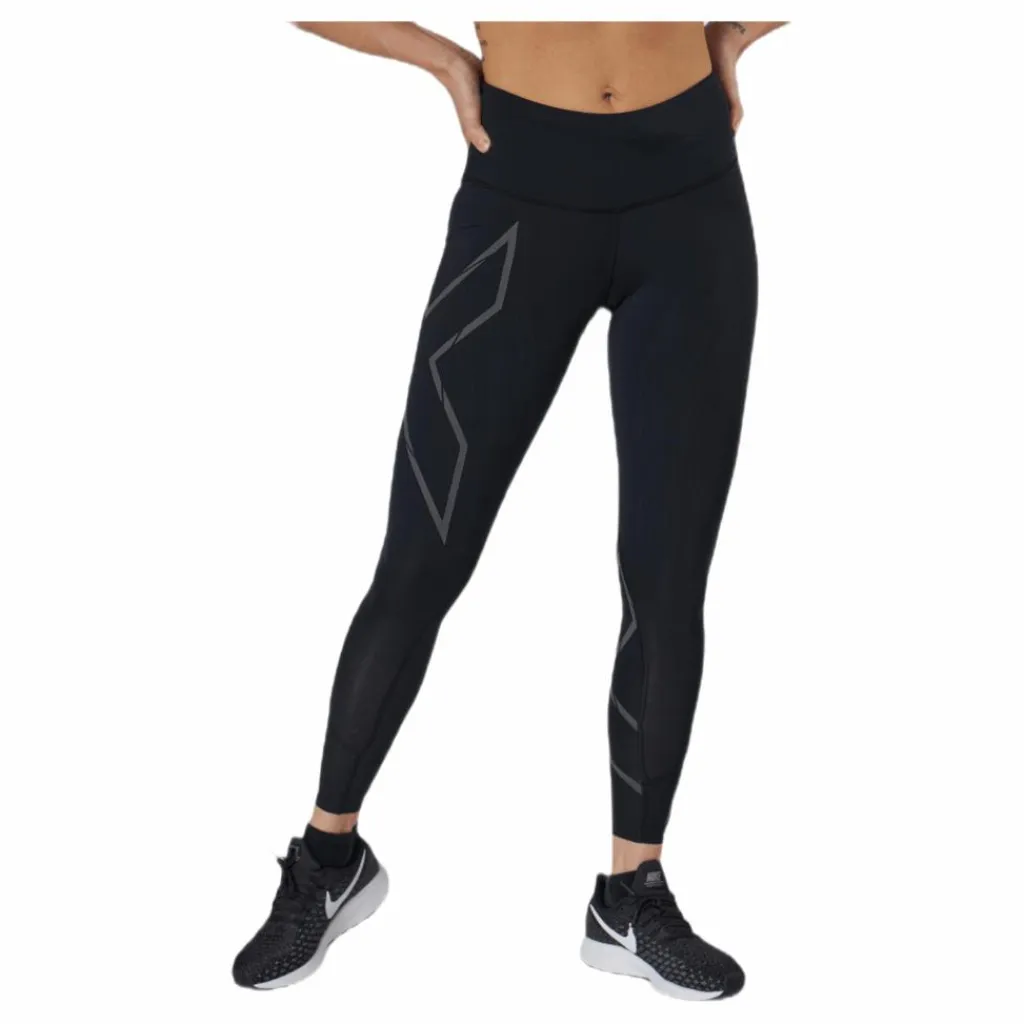 2XU Light Speed Mid-Rise Compression Black Svart Outlet