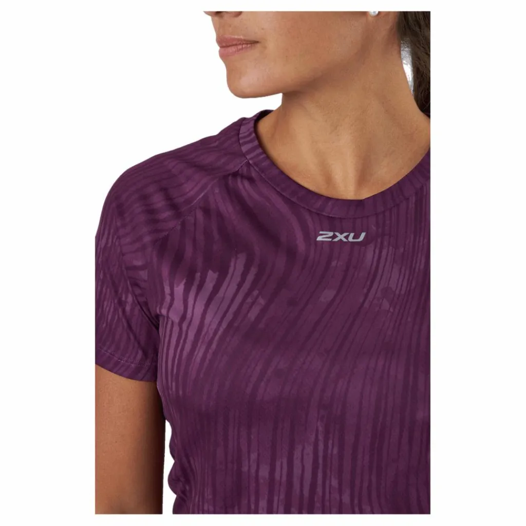 2XU Light Speed Tee Wavy Daze/silver Reflective Lila Hot