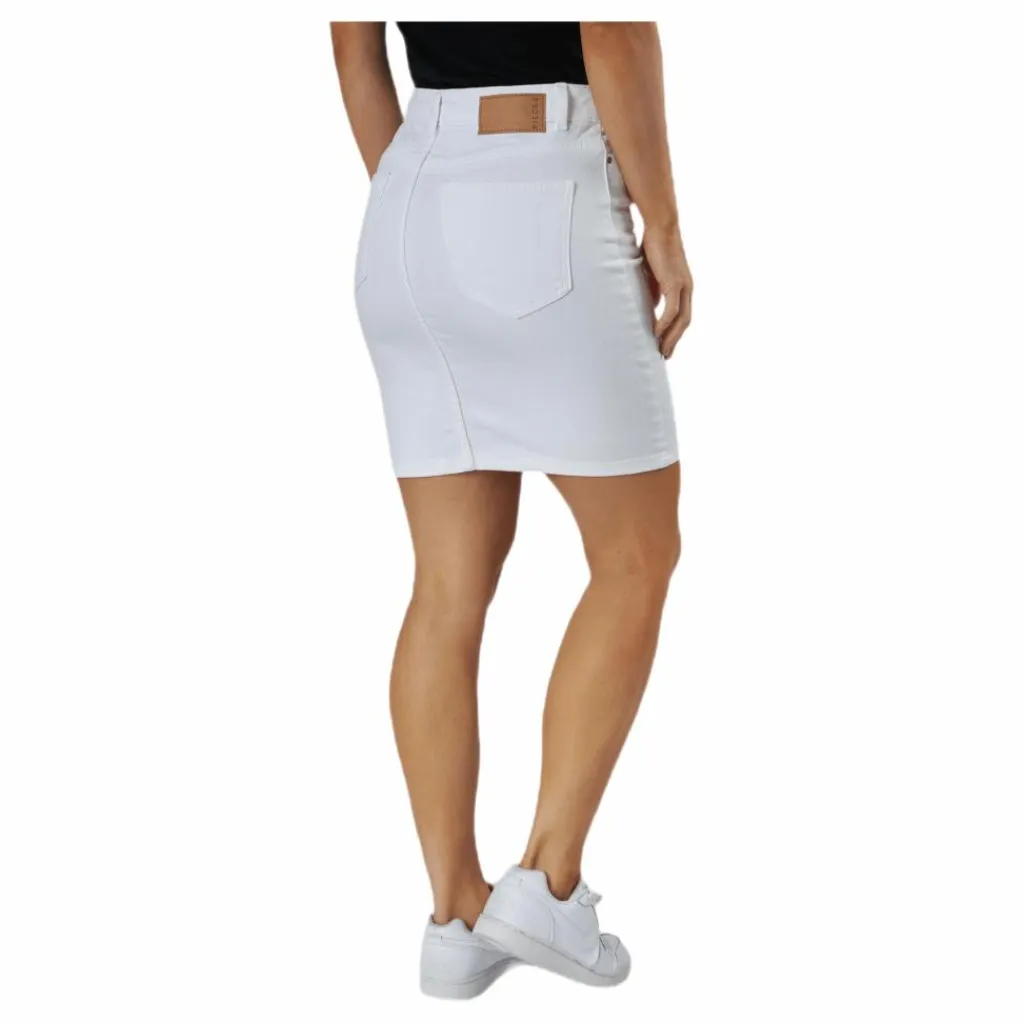 Lili Mw Denim Skirt White*Pieces Hot
