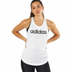 adidas Linear Loose Tank White/Black Vit Hot
