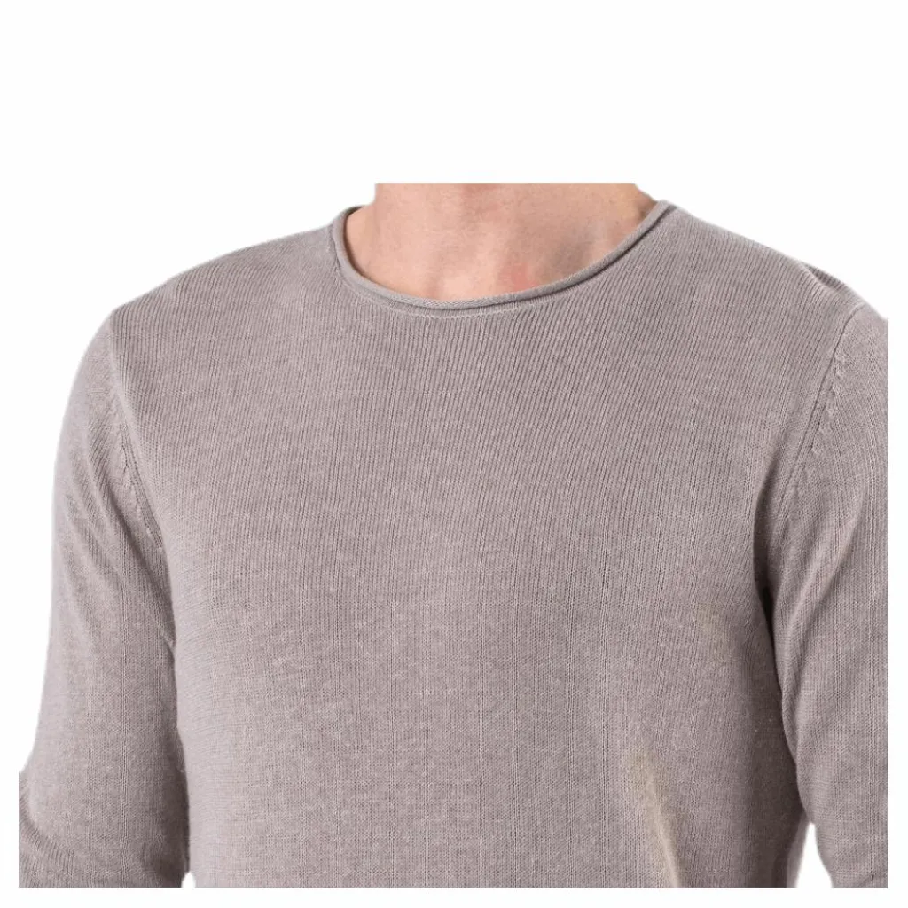 Jack & Jones Linen Knit Crew Neck Grey Grå