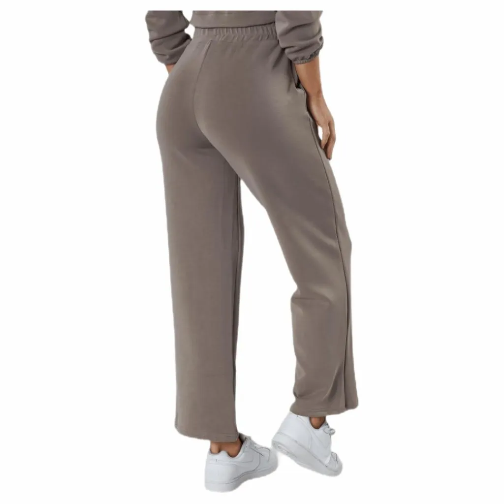 Pieces Lise Hw Wide Pant Lounge Beige Clearance