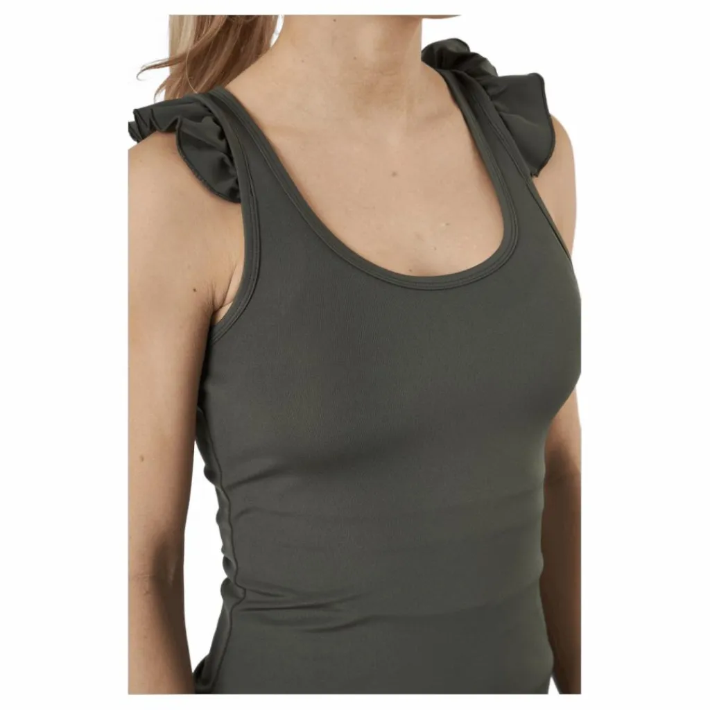 BOW19 Liv Tank Top Army Green Svart Clearance