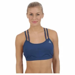 Reebok Lm Hero Strappy Bra- Padded Blue Blå New