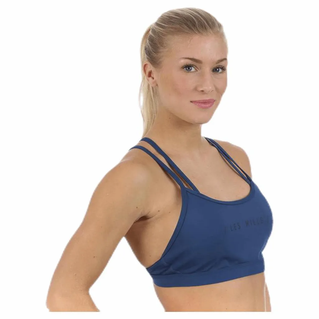 Reebok Lm Hero Strappy Bra- Padded Blue Blå New