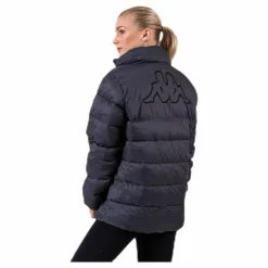 Kappa Logo Amby Padded Jacket Grey Svart
