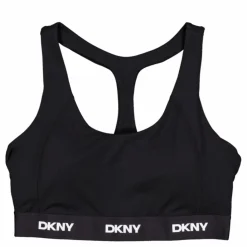 DKNY Sport Logo Elastic Scoop Neck Racerb Black Svart Hot