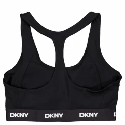 DKNY Sport Logo Elastic Scoop Neck Racerb Black Svart Hot