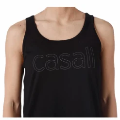 Casall Logo Relaxed Tank Black Svart Hot