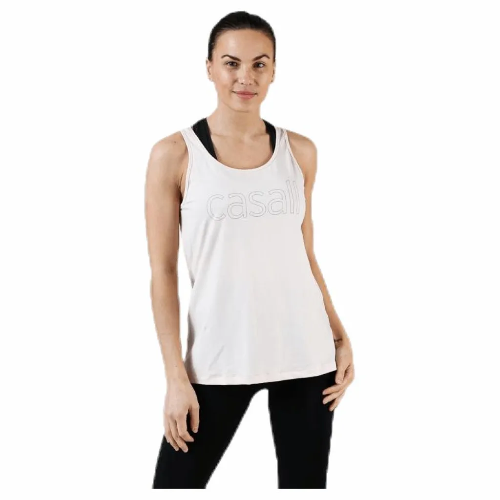 Casall Logo Relaxed Tank Pink Rosa