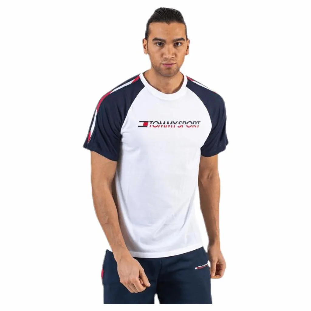 Logo Tee With Tape White*Tommy Hilfiger Sport