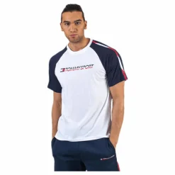 Logo Tee With Tape White*Tommy Hilfiger Sport