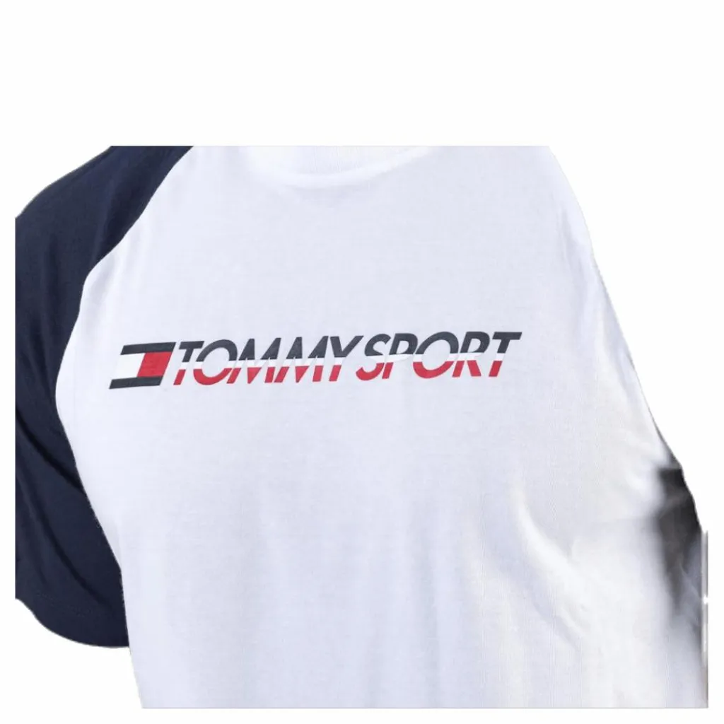 Logo Tee With Tape White*Tommy Hilfiger Sport