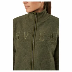 Long Pile Zip Sweat Dark Army*Svea New