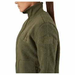 Long Pile Zip Sweat Dark Army*Svea New