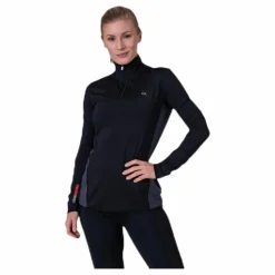Long Sleeve 1/2 Zip Top Black*Calvin Klein Online