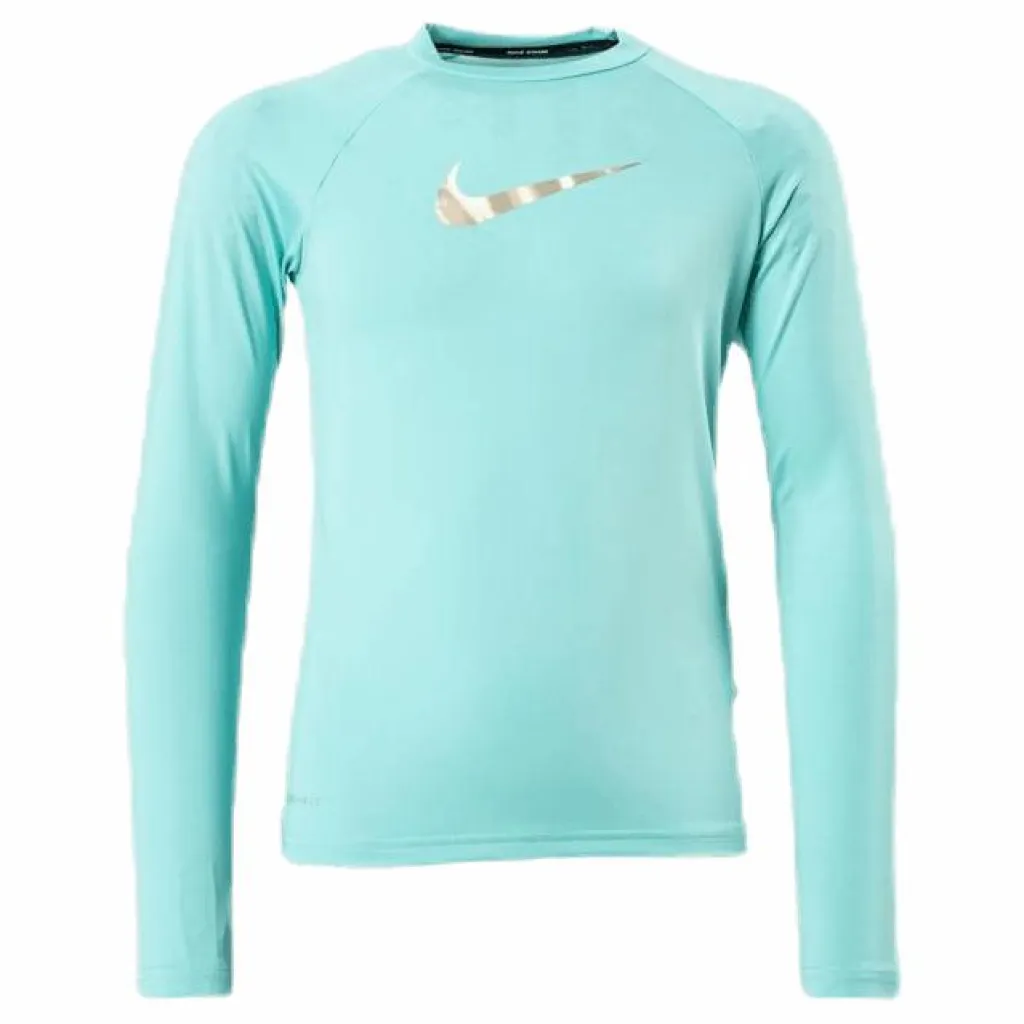 Nike Swim Long Sleeve Hydroguard Junior Green Turkos New