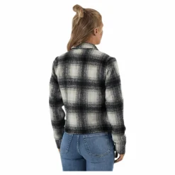 Only Lou Short Check Jacket Cc Otw Grey Grå Online