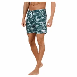 Louie Swim Trunks Patterned/Green*Wyte Clearance