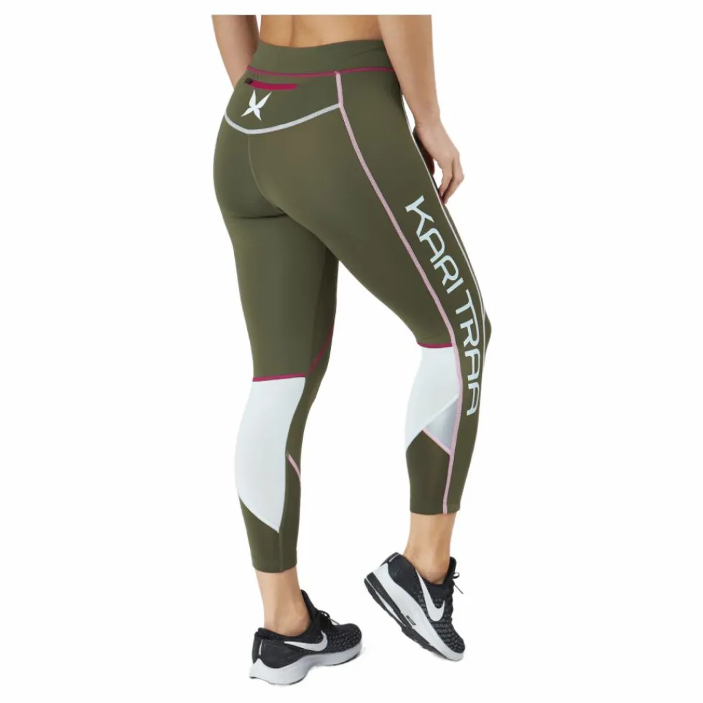 Kari Traa Louise 3/4 Tights Tweed Grön Best