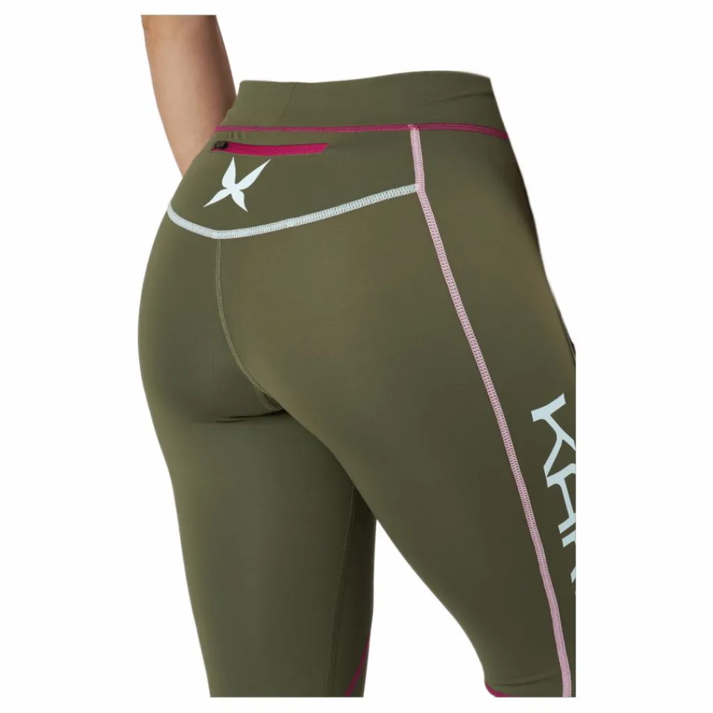 Kari Traa Louise 3/4 Tights Tweed Grön Best