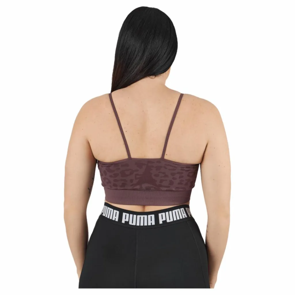 Puma Low Impact Formknit Seamless L Dusty Plum-leopard Print Brun Discount