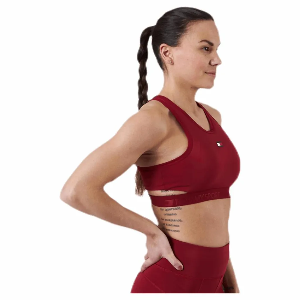 Tommy Hilfiger Sport Low Support Removable Pads Bra Red Röd Sale