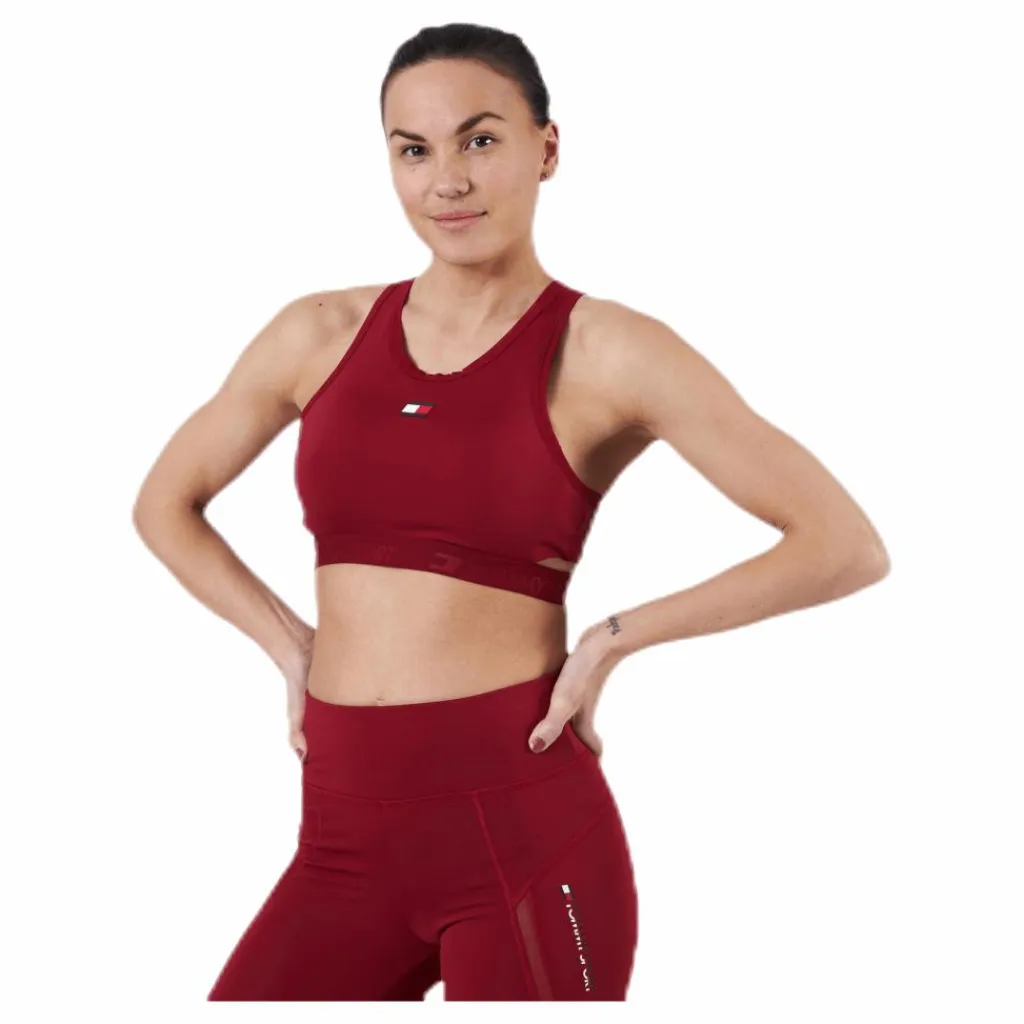 Tommy Hilfiger Sport Low Support Removable Pads Bra Red Röd Sale