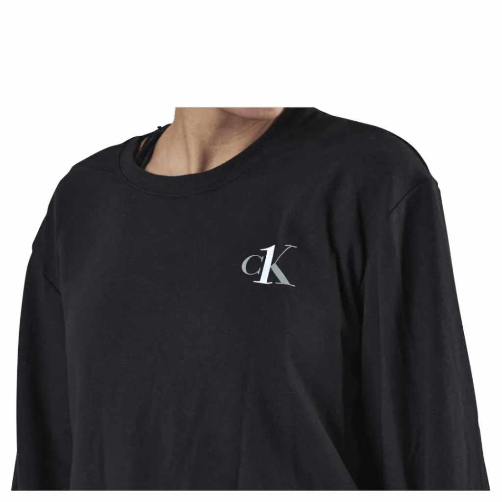 Calvin Klein L/S Crew Neck Black Svart Outlet