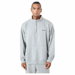 Calvin Klein L/s Quarter Zip Grey Heather Grå Sale