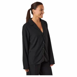 Calvin Klein L/s V-neck (button Down) Black Svart Outlet