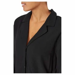 Calvin Klein L/s V-neck (button Down) Black Svart Outlet