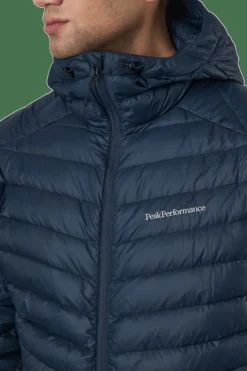 Peak Performance M Frost Down Hood Jacket Blue Shadow Blå Outlet