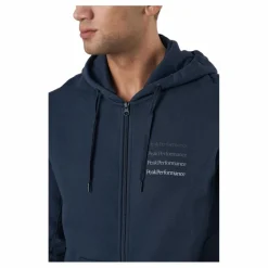 Peak Performance M Ground Zip Hood Blue Shadow Blå Outlet