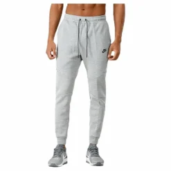 Nike M Nsw Tch Flc Jggr Dk Grey Heather/Black/Black Grå Discount