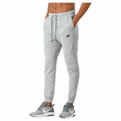 Nike M Nsw Tch Flc Jggr Dk Grey Heather/Black/Black Grå Discount