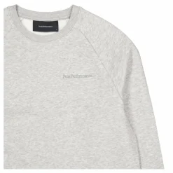 Peak Performance M Original Small Logo Crew Med Grey Melange Grå Best