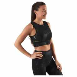 Only Play Mado Aop Cropped Training Top Black Svart Best
