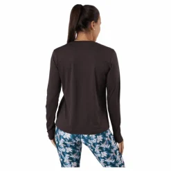 Maje W Melange L-s Tee Black Bean*Endurance Best