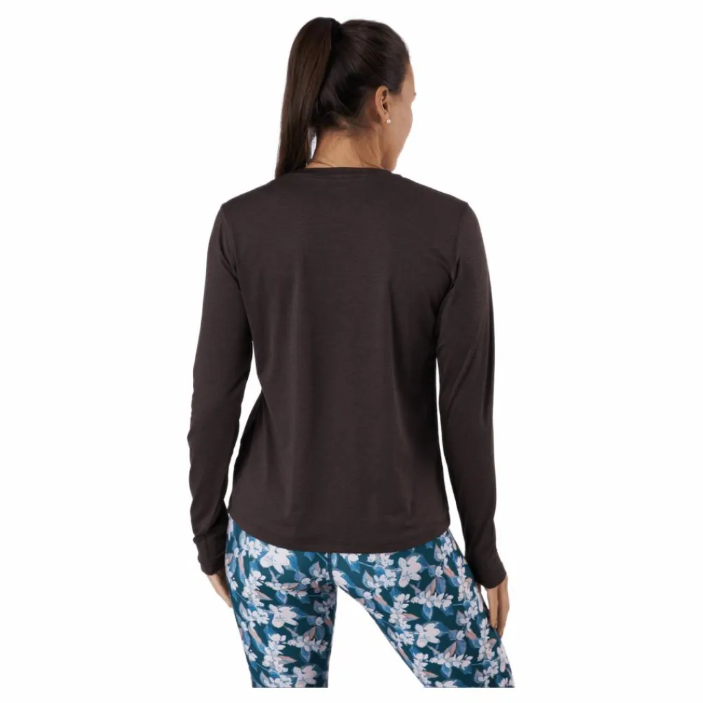 Maje W Melange L-s Tee Black Bean*Endurance Best