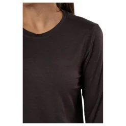 Maje W Melange L-s Tee Black Bean*Endurance Best
