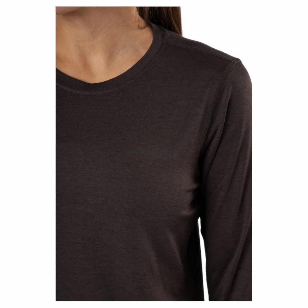 Maje W Melange L-s Tee Black Bean*Endurance Best