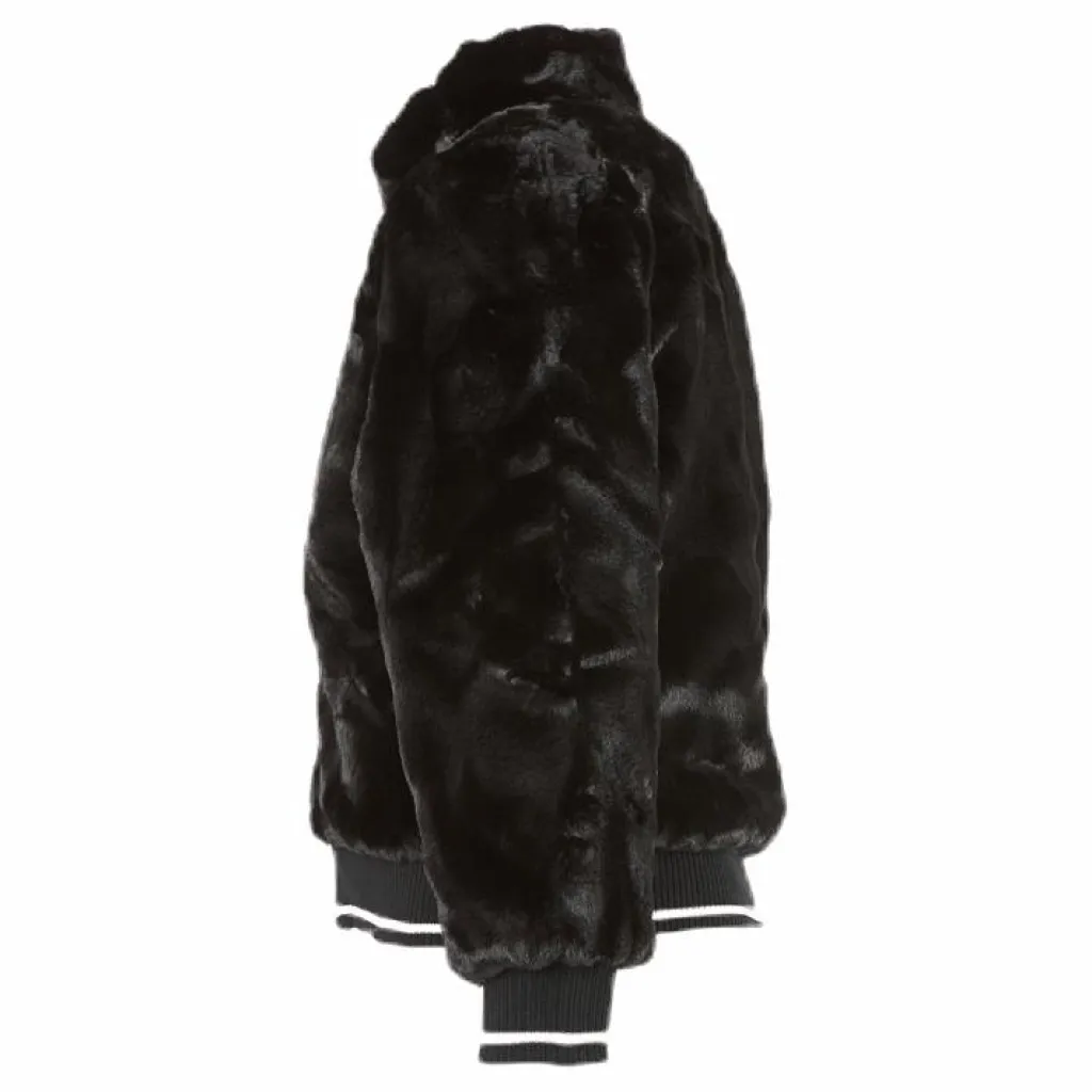 Manette Faux Fur Bomber Jacket Black*Name It