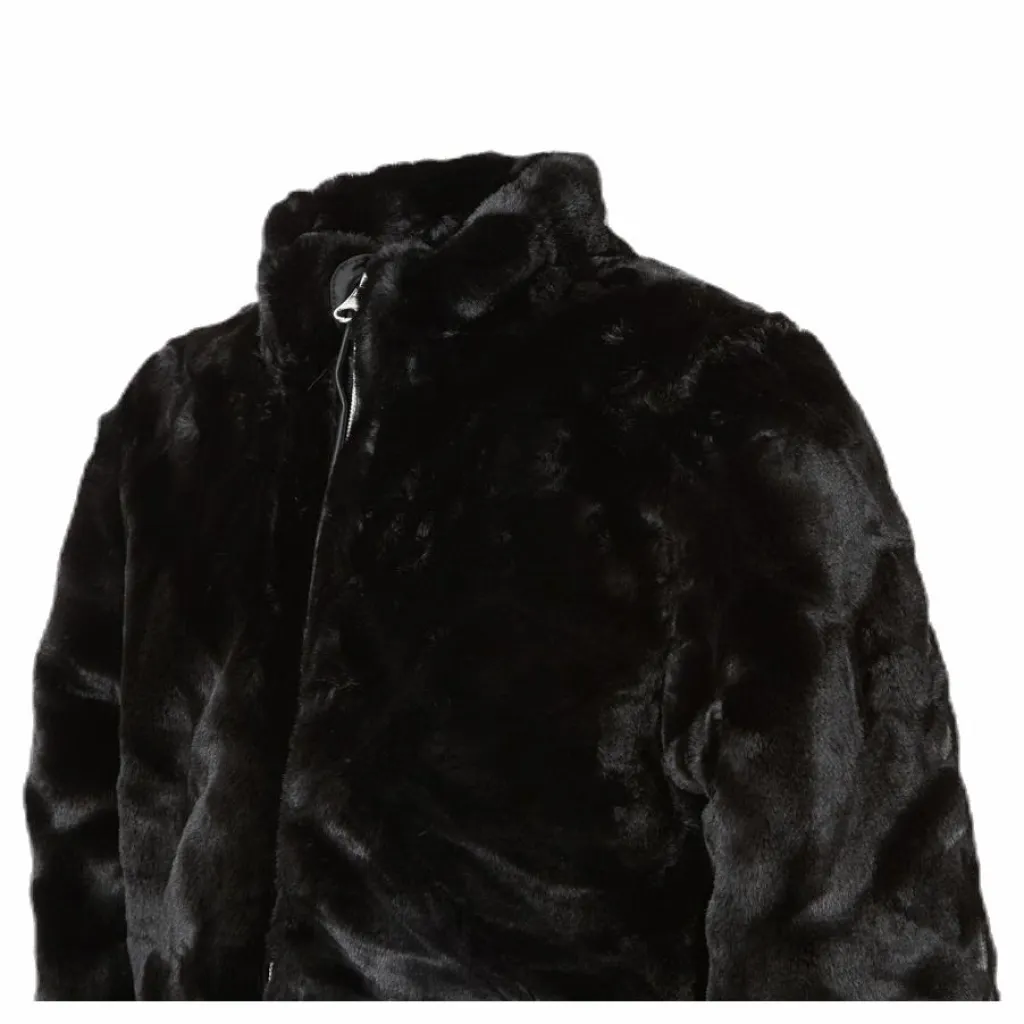 Manette Faux Fur Bomber Jacket Black*Name It