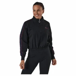 Fila Maribel Cropped Half Zip Shirt Black Svart New