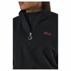 Fila Maribel Cropped Half Zip Shirt Black Svart New