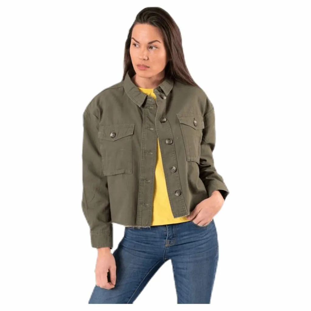Only Marina Crop Jacket Green Grön