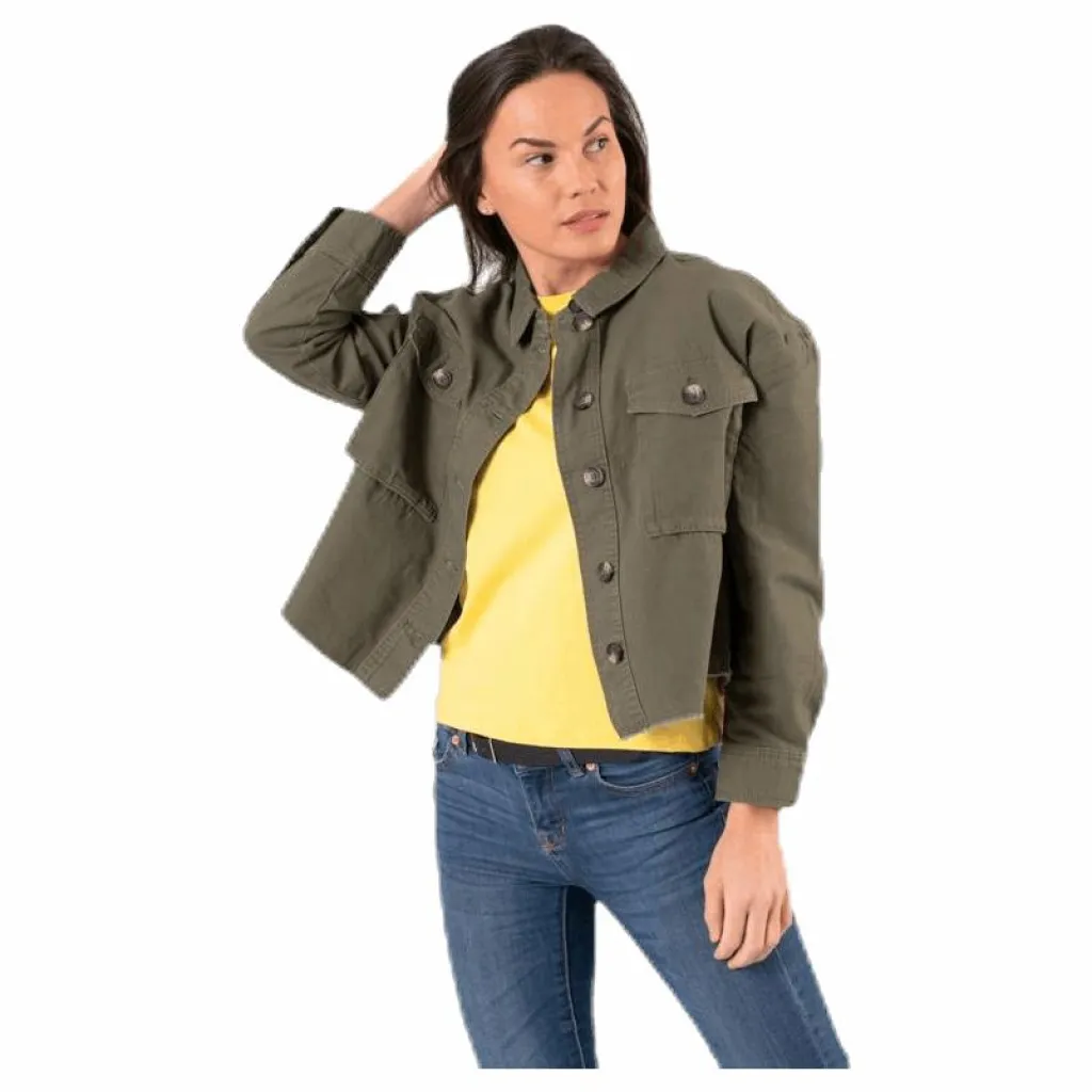 Only Marina Crop Jacket Green Grön