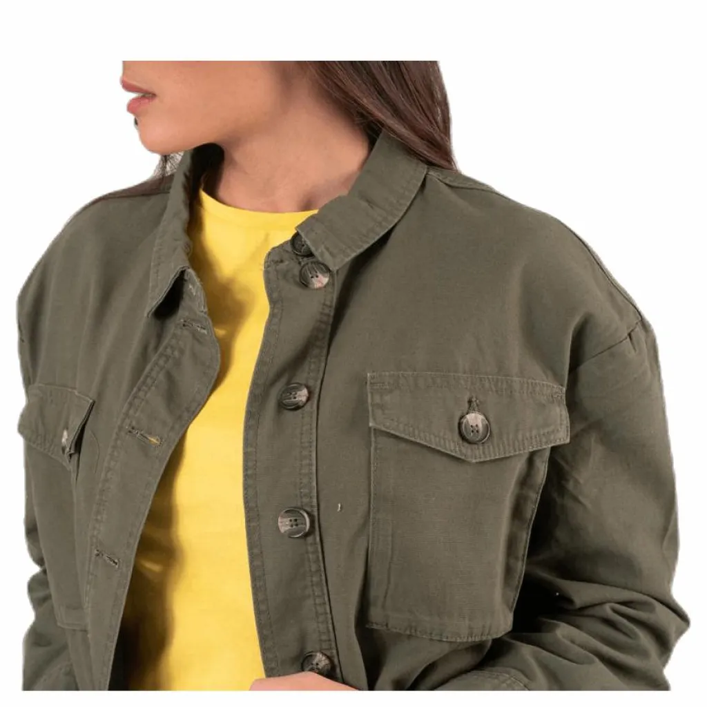 Only Marina Crop Jacket Green Grön