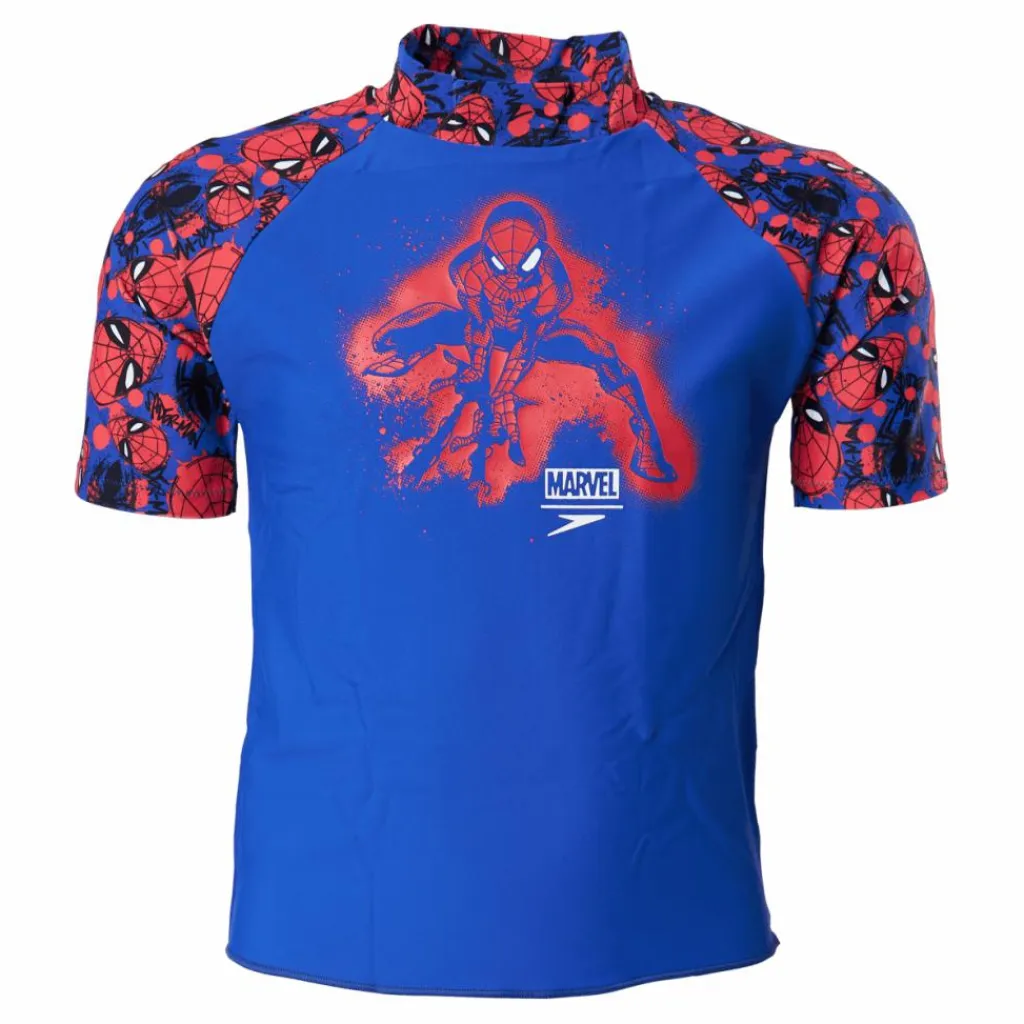 Speedo Marvel Spiderman Sun Top Blue Blå Discount